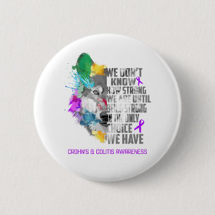 Crohn's & Colitis Awareness Ribbon Support Geschen Button