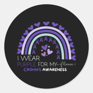 Crohn's Disease Awareness Month Warrior Survivor S Runder Aufkleber