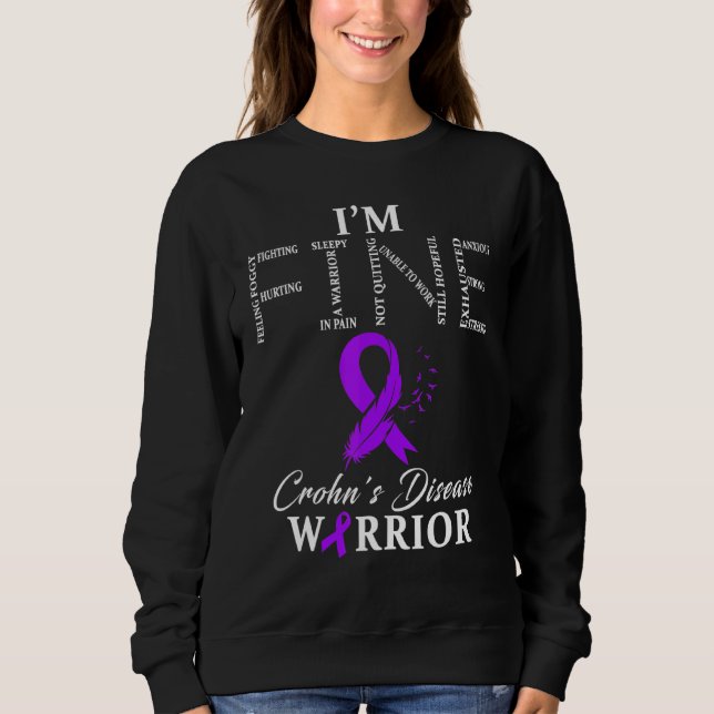 Crohns Disease Warrior Im Fine Sweatshirt (Vorderseite)