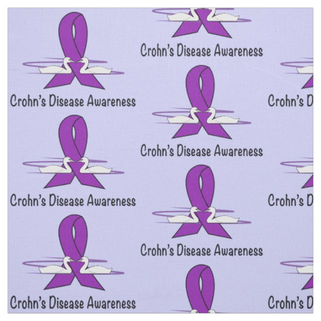 Crohns Krankheits-Bewusstsein mit Schwänen der Stoff (Muster)