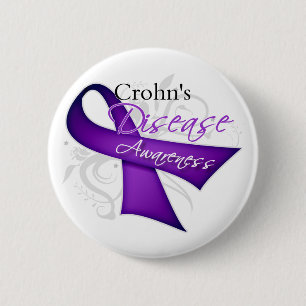 Crohns Krankheits-Bewusstseins-Band Button