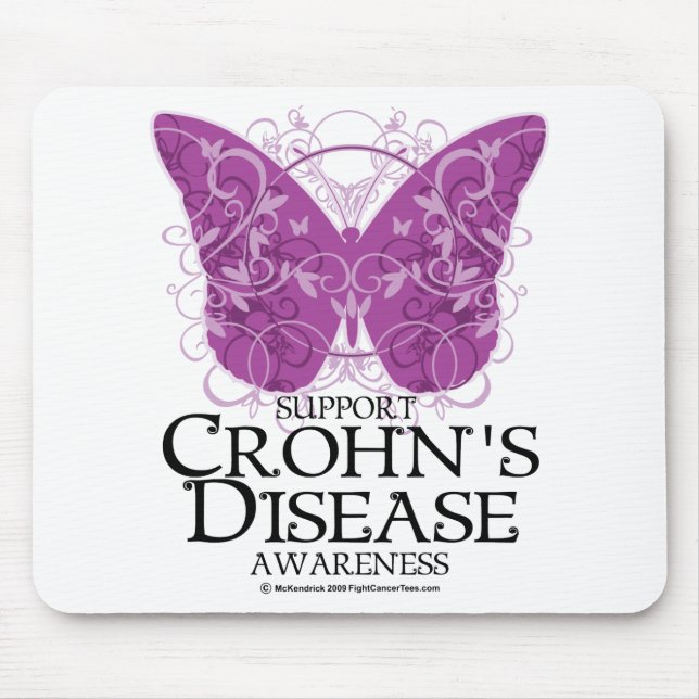 Crohns Krankheits-Schmetterling Mousepad (Vorne)