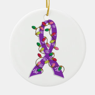 Crohns Krankheits-Weihnachtslicht-Band Keramik Ornament