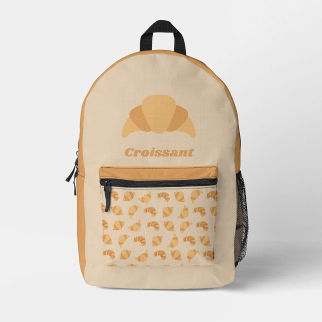 Croissant Bedruckter Rucksack (Vorderseite)
