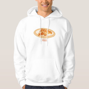 Croissant-Cartoon-Abbildung Hoodie