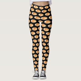 Croissant-Cartoon-Abbildung Leggings