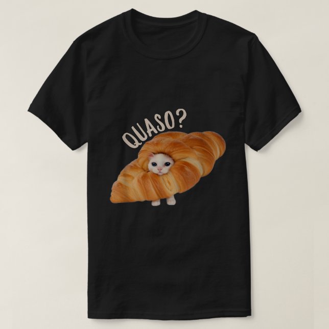 Croissant Cat Meme Shirt for Food Lovers (Design vorne)