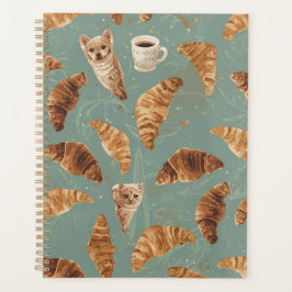 Croissant Crawl Katzen, Kaffee & Französischer Pla Planer
