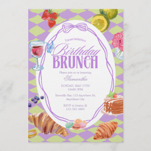 Croissant-Geburtstags-Brunch im Pastell Einladung