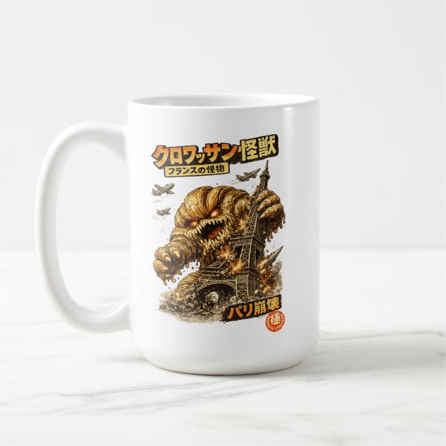 Croissant Kaiju – Paris unter Angriff Kaffeetasse (Links)