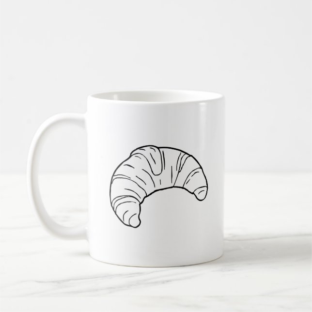 Croissant - Klassischer Becher Kaffeetasse (Links)