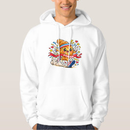 Croissant-Läufer-Cartoon-Finishline-Sprint Hoodie