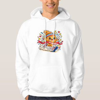 Croissant-Läufer-Cartoon-Finishline-Sprint Hoodie