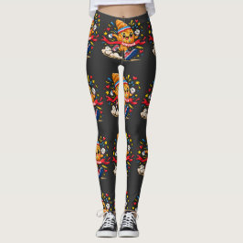 Croissant-Läufer-Cartoon-Finishline-Sprint Leggings