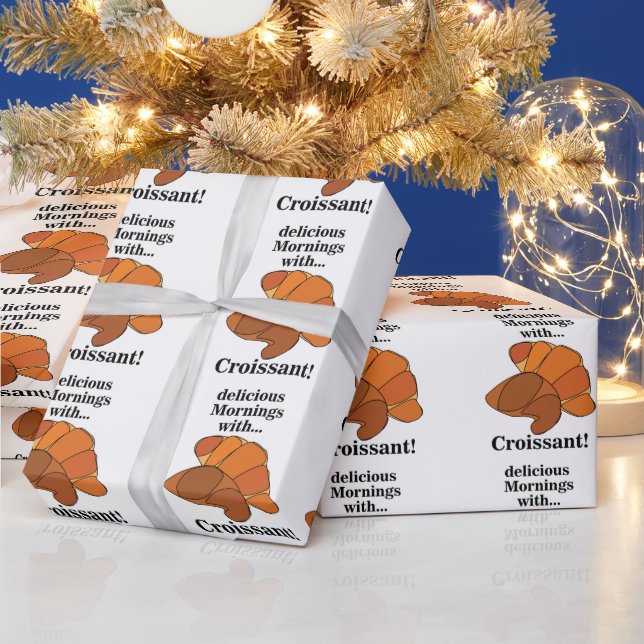 Croissant-Liebhaber Geschenkpapier (Feiertage)