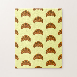 Croissant-Liebhaber Hellgelb Frankreich Französisc Puzzle