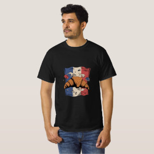 Croissant mit Händen lustige Männer T-Shirt Design