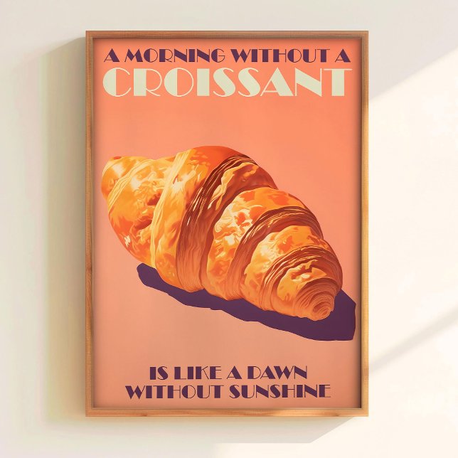 Croissant Print Download Food Print Bakery Art Bre Poster (Von Creator hochgeladen)