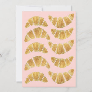 Croissant Rose Aquarell Einladung