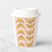 Croissant Rose handgemalt Wasserfarbe