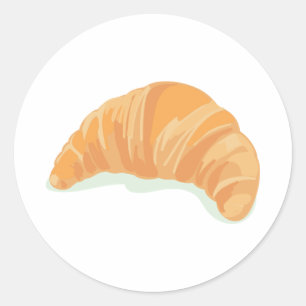 Croissant Runder Aufkleber