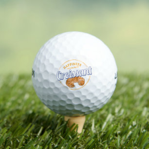 Croissant Snack Vintag France Retro Frühstück Golfball