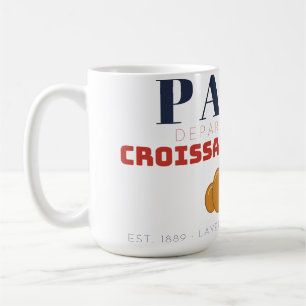Croissant-Studien Paris Lustige College-Uni-Tasse Kaffeetasse