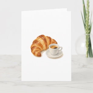 Croissant und Espresso Karte
