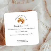 Croissant Watercolor Bakery Ingredients Product