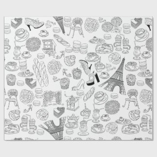 Croissants Paris Frankreich französische Mode Dood Geschenkpapier