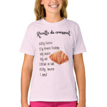 Croissants Rezept Kinder Teen Backen T - Shirt