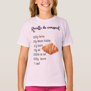 Croissants Rezept Kinder Teen Backen T - Shirt