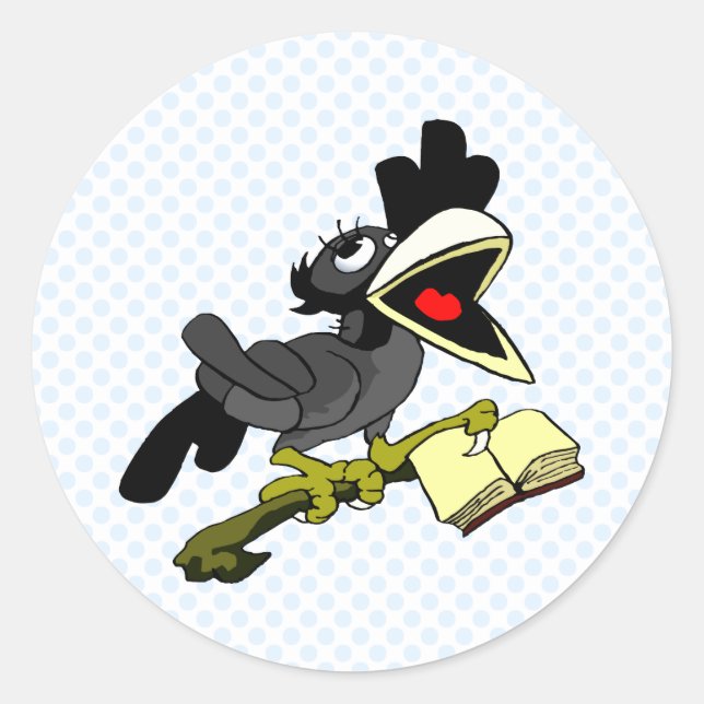 Crolinda Crow Runder Aufkleber (Vorderseite)