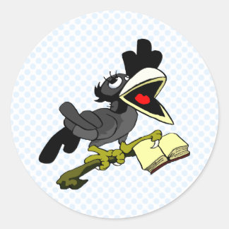 Crolinda Crow Runder Aufkleber