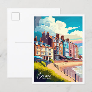 Cromer England Reise Vintage-Illustration Postkarte