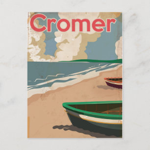 Cromer Vintage Lokomotive Travel Poster Postkarte