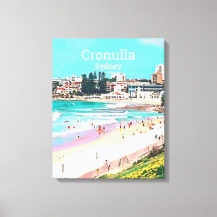 Cronulla Beach Vorort von Sydney Reiseausdruck Leinwanddruck