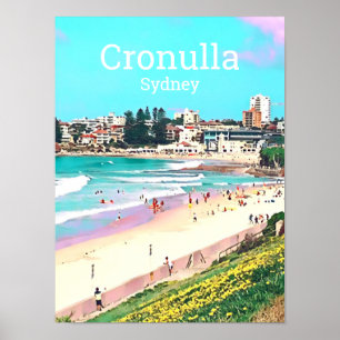 Cronulla Sydney strandnaher Sommer-Reisedruck Poster