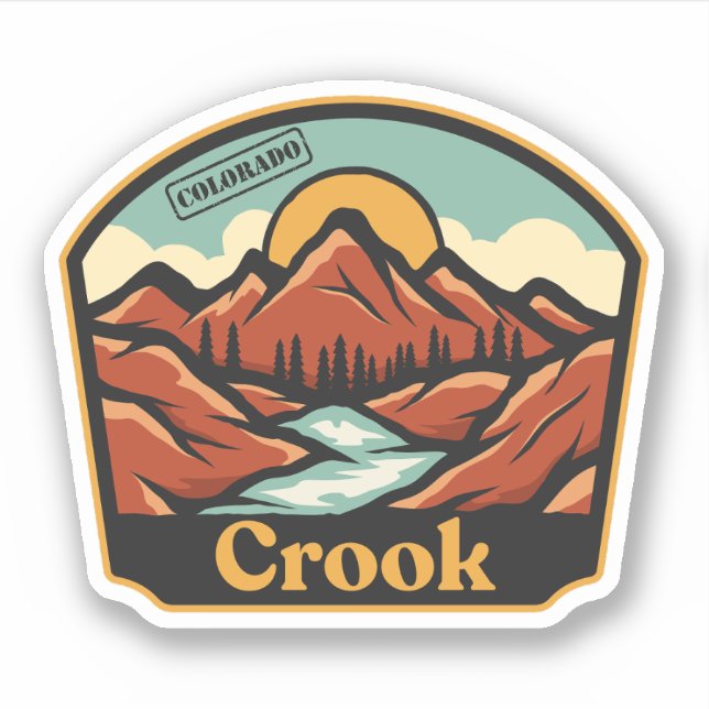 Crook, Colorado Aufkleber (Vorderseite)