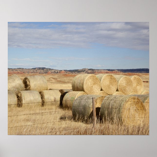 Crook Landkreis, Hay Bales Poster (Vorne)