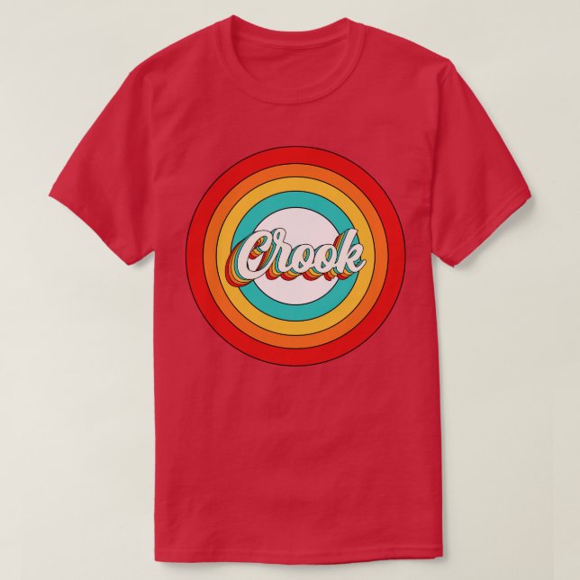 Crook Name Shirt Vintag Crook Circle (Design vorne)