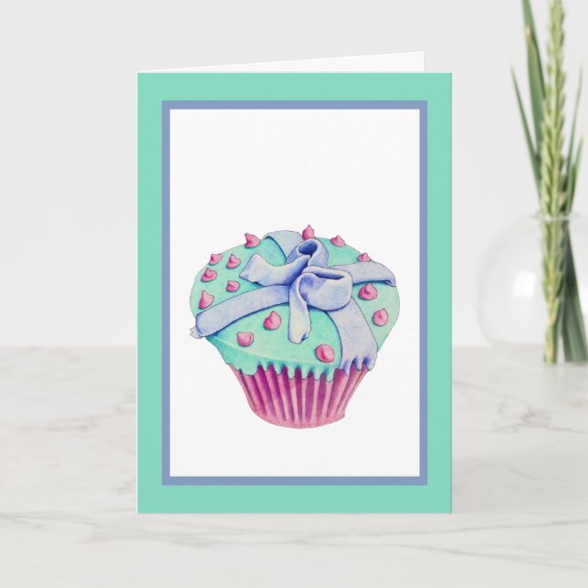 Crooked Cupcake Card Karte (Vorderseite)