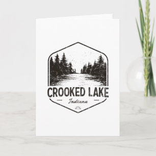 Crooked Lake Indiana Outdoors Vintage 2 Karte