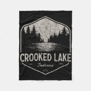 Crooked Lake Indiana Outdoors Vintage Fleecedecke