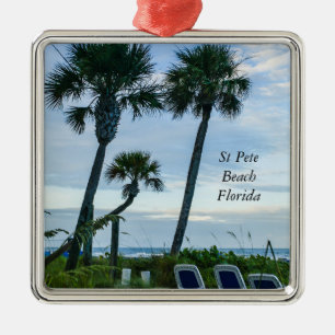 Crooked Palm Trees Ornament Aus Metall