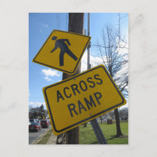 Crooked Sign Postkarte