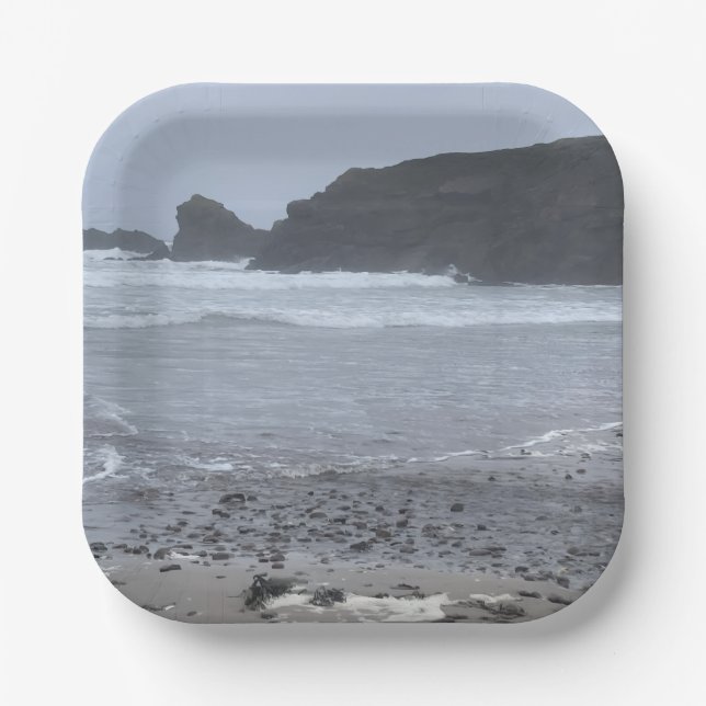 crooklets beach pappteller (Vorderseite)