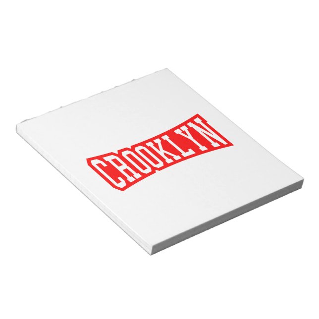 CROOKLYN, NYC NOTIZBLOCK (angewinkelt)