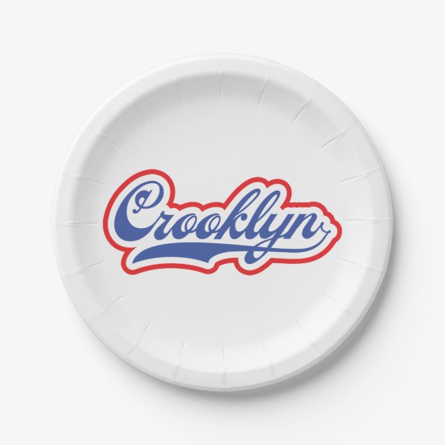 Crooklyn, NYC Pappteller (Vorderseite)