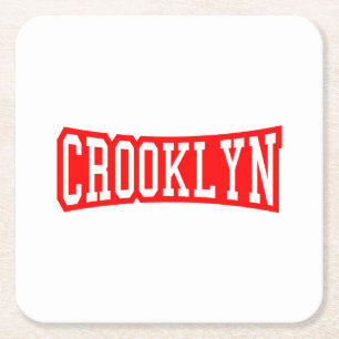 CROOKLYN, NYC RECHTECKIGER PAPPUNTERSETZER